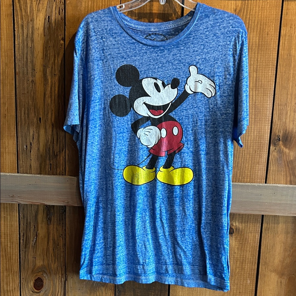 Disney Blue Mickey Mouse Short Sleeve Tee